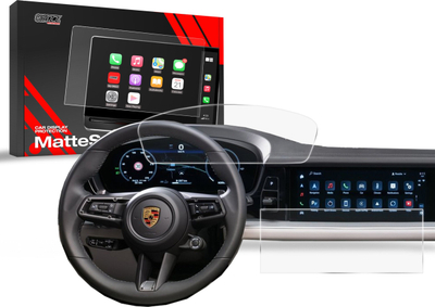 Film mbrojtës ekrani makine 2n1 Anti-Fingerprint për Porsche Cayenne 3 2023–2024, mat, transparent
