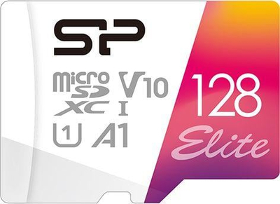 Kartë memorie Silicon Power Elite MicroSDXC, 128GB, Class 10 UHS-I, shumëngjyrëshe