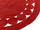 Tapet rrumbullak KOYUNLU Red, 120 cm, jute, i kuq