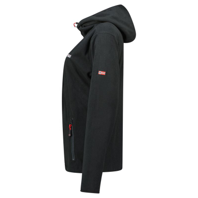 Bluzë sportive për femra Geographical Norway UNICIA LADY 224, fleece, me zinxhir, e zezë