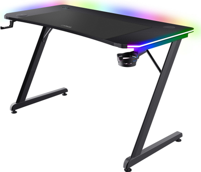 Tavolinë gaming Trust GXT 710 Luminus Pro, 120x60cm, ndriçim RGB, e zezë