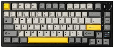Tastierë mekanike gaming AJAZZ AK820 Pro, me kabllo, 75%, me ekran trefishtë, e zezë