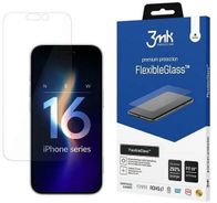 Xham mbrojtës 3MK FlexibleGlass për Apple iPhone 16 Pro, 0.3mm, hibrid transparent