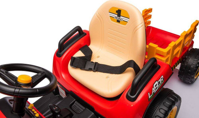 Traktor elektrik për lojë BBH-030, 88x51x35cm, me rimorkio, i kuq