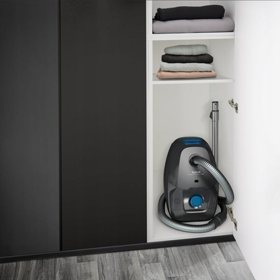 Fshesë me thes Tefal Green Force TW4931, 900W, filtër HEPA, blu