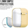 Këllëf për kufje Apple AirPods, nga elastomer i fortë, me karabinë, ngjyrë e zezë