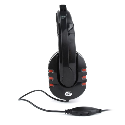 Kufje gaming MediaRange GHS-402, me mikrofon, lidhje 2x mini jack, e zezë e kuqe