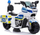 Motor elektrik për kalamaj Lean Toys Police TR1912, me bateri, me drita sinjali, i bardhë