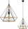 Lampë varëse Elem Loft Pyramid 8802/1, E27 60W, me litar dekorativ, ngjyrë e zezë