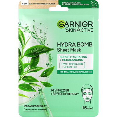 Maskë hidratuese Garnier me çaj të gjelbër, 1 copë