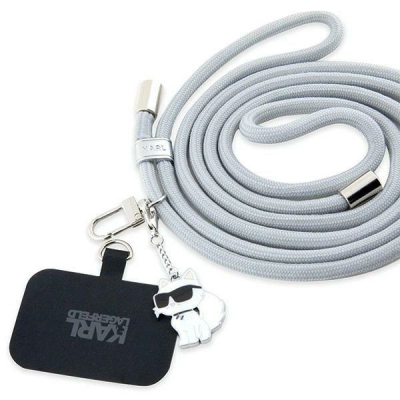 Rrip telefoni Karl Lagerfeld CBDY Cord, 150cm, universal, gri