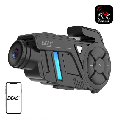 Set interkomi moto Ejeas S, 2 copë, video regjistrim, deri 1000 m, i zi