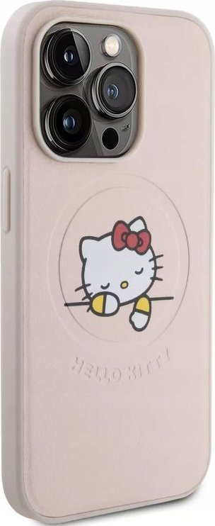Kapak telefoni Hello Kitty për iPhone 15 Pro, MagSafe, rozë