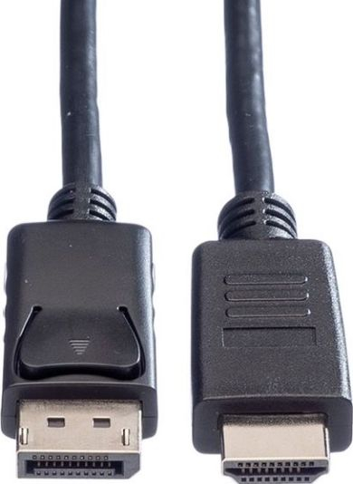 Kabllo Roline 11.04.5780, DisplayPort në HDMI, 1m, i zi