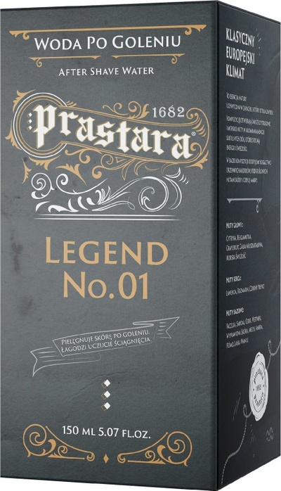 Lëng pas rrojtjes Prastara Legend No.01, 150ml, aromë druri dhe agrumesh