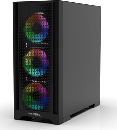 Kутија PC Inca EMG-15XB MIDI Tower, формат ATX micro ATX, ABS и метал, црна
