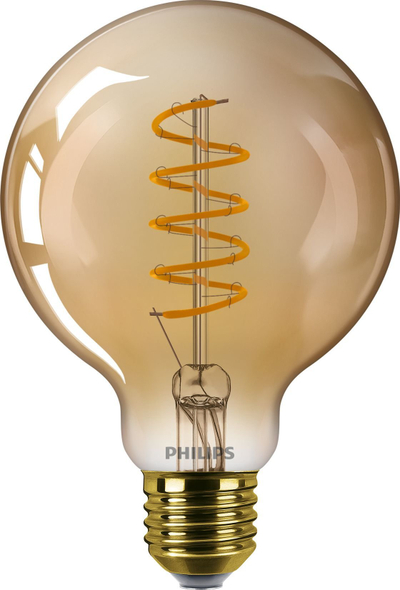 Llampë dekorative LED Philips Classic Gold Globe G93, 4W 250lm, E27, dritë e ngrohtë