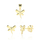 Set Pendant dhe vathë për femra JVD Dragonflies SVLS0123SJ6GO00, të artë