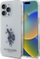 Mbulesë telefoni US Polo Shiny Big Logo për iPhone 15 Pro Max 6.7", polikarbonat, e bardhë