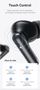 Kufje Bluetooth Usams TWS IF27, wireless, 5 orë, të zeza