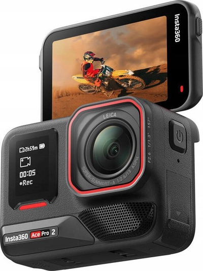 Kamerë action Insta360 Ace Pro 2 Dual Battery, 8K, 50MP, e zezë