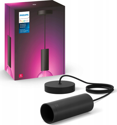 Llambadar Philips Hue Pendant, bazë E27, një llambë, i zi