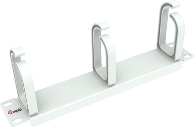 Pllakë hyrje kabllosh Equip 10", 1U, 3 unaza plastike, e bardhë