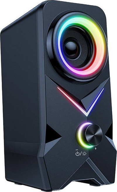 Altoparlantë kompjuteri Onikuma L2, lidhje USB dhe Bluetooth, ndriçim RGB, të zinj