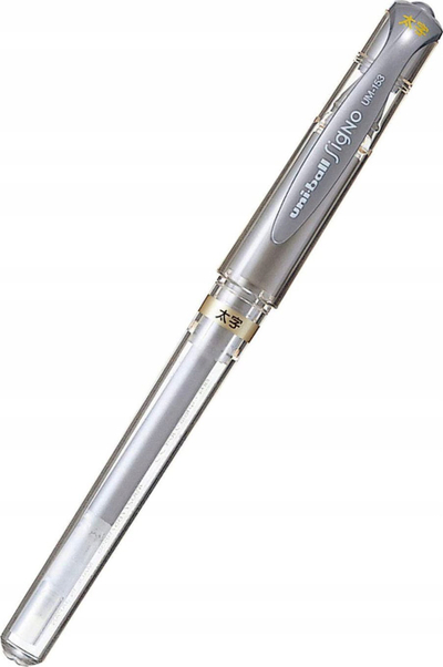 Stilolaps Uni-Ball Signo Broad UM-153, ngjyrë metallic silver, pako me 12 copë