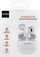 Kufje wireless Tozo Anybuds Fits, Bluetooth 5.3, me kasë karikimi, të bardha