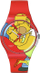 Ora dore Swatch SO29Z120 X The Simpsons SWEET EMBRACE, 41mm, kuarc, shumëngjyrëshe