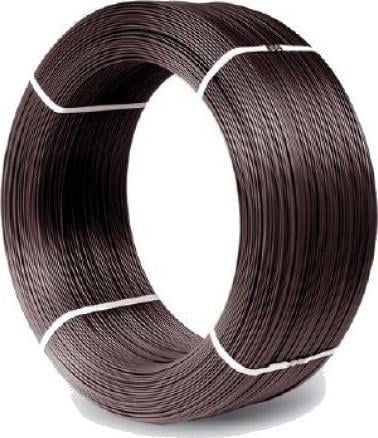 Tel i galvanizuar me PVC, 5kg, 3.0x3.8mm, kafe e errët