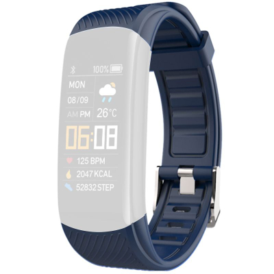 Rrip për orë inteligjente Giewont GW200, silikon 20mm, blu e errët