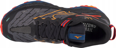 Këpucë trail running Mizuno Wave Mujin 10, burra, Vibram, të zeza me portokalli