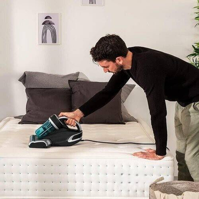 Pastrues dore Cecotec Conga 7000 Mattress, me UV, për dyshekë, i zi