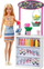 Set lodër Barbie Smoothie Bar, me kukull bionde, me aksesorë shumëngjyrësh
