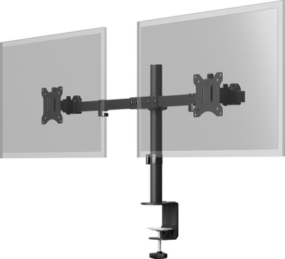 Mbajtëse monitori M Dual, për 2 monitorë 17-32", montim në tavolinë, e zezë
