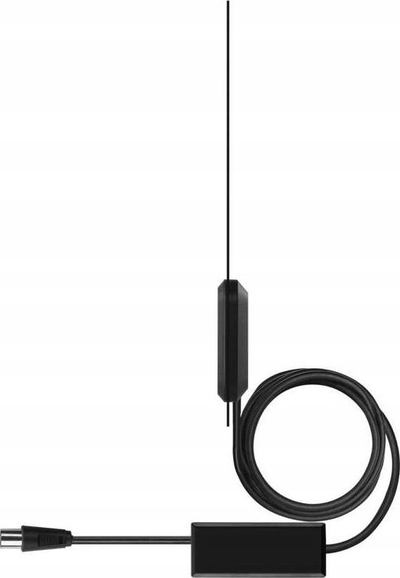 Antena e brendshme Emos J0709, DVB-T/T2, me përforcues, e zezë
