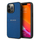 Kapak telefoni Guess Saffiano për iPhone 13 Pro Max, lëkurë PU, blu