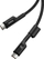 Kabllo karikimi Baseus Fish Eye, USB-C në USB-C, 100W, 1m spiral, e zezë