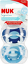 Qetësues për bebe NUK Signature, silikon 6-18 mujsh, set me 2 copë, blu