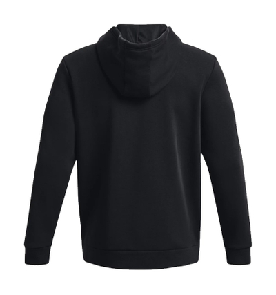 Дуксер со капуљача Under Armour Project Rock Rival Fleece, за мажи, мек памук, црн со бели детали