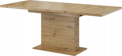 Tavolinë ngrënie Giant me zgjatim, 160-200cm, dekor artisan oak, ngjyrë druri natyrale