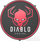 Panel dekorativ LED Diablo Chairs Neon, rrumbullak, dritë e kuqe