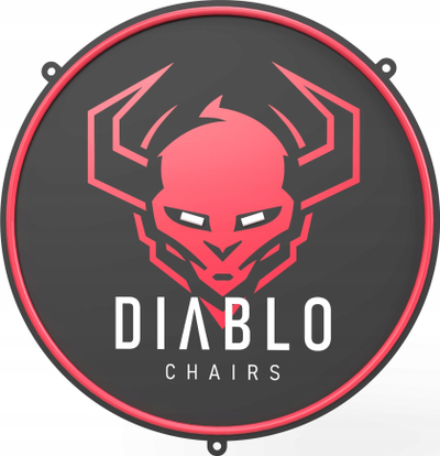 Panel dekorativ LED Diablo Chairs Neon, rrumbullak, dritë e kuqe