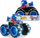 Lodër kamionçinë Transformers Monster Treads Optimus Prime, rrota me drita, 23cm, blu e kuqe