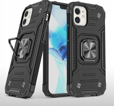 Futrollë telefoni OEM Nitro për iPhone 14, me unazë stand, e zezë