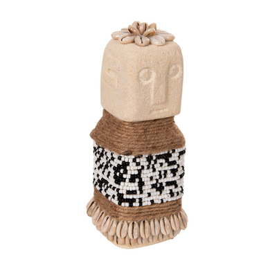 Dekor tavoline Sumba 7x7x17cm (HM4309), bardhë