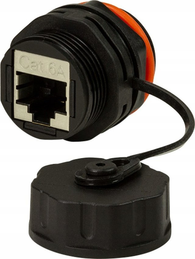 Bashkues rrjeti Techly 363548, RJ45 Cat6a S/FTP, i blinduar