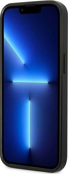 Kapak telefoni US Polo Tricolor Embossed për iPhone 14 Pro 6.1", prej TPU-je dhe lëkure sintetike, i bardhë